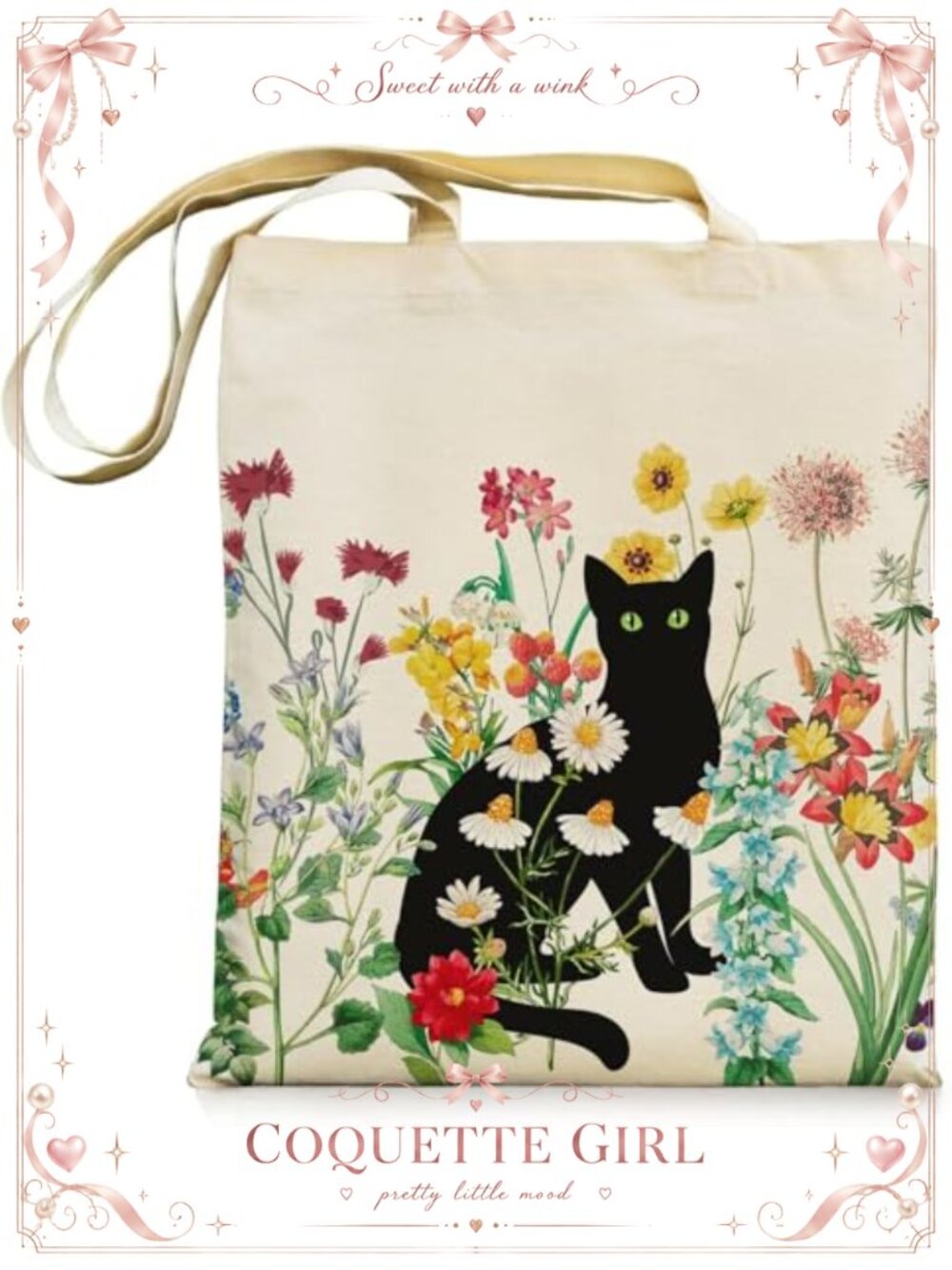 Cotton Canvas Tote Bag with Inner Pocket Reusable Shopping Gym Bag